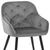 Henderson Chair Grey Velvet