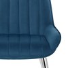 Mustang Chrome Chair Midnight Blue Velvet