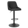 Melbourne Real Leather Stool Black
