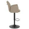 Ava Bar Stool Taupe With Arms