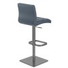 Lush Real Leather Graphite Stool Blue