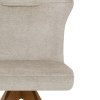 Troy Wooden Dining Chair Beige Fabric