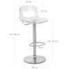 Stardust Brushed Steel Stool Clear