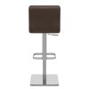 Lush Real Leather Brushed Stool Brown