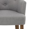 Broadway Oak Chair Grey Fabric