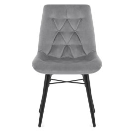 Roxy Dining Chair Grey Velvet