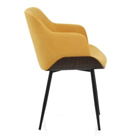 Dakota Dining Chair Mustard Velvet