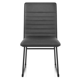 Chevelle Dining Chair Charcoal Leather