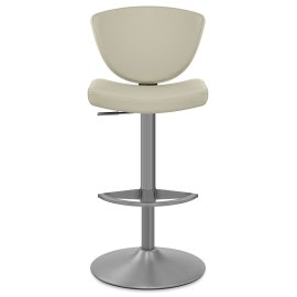 Pearl Real Leather Stool Taupe