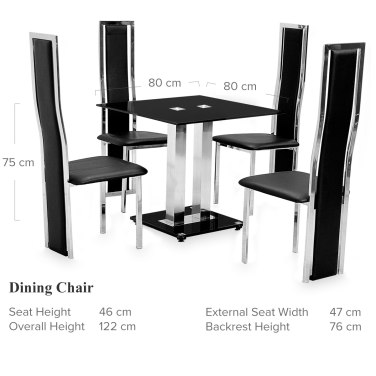 Trinity Dining Set Small Dimensions