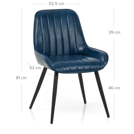 Mustang Chair Antique Blue Dimensions