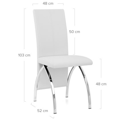 Dali Dining Chair White Dimensions