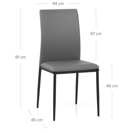 Franky Dining Chair Grey Dimensions