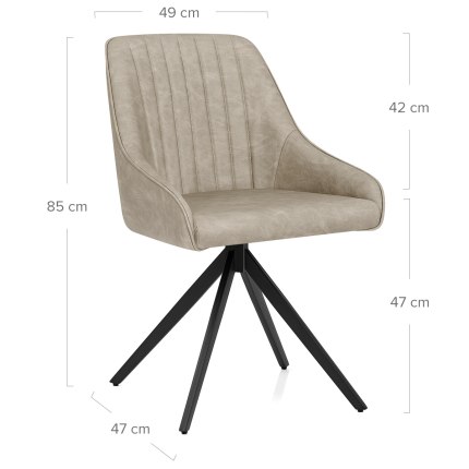 Amelia Chair Beige Dimensions