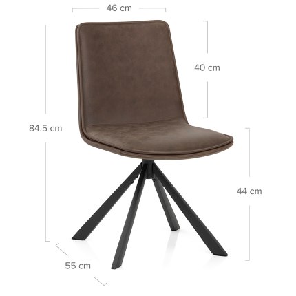 Genesis Dining Chair Brown Dimensions