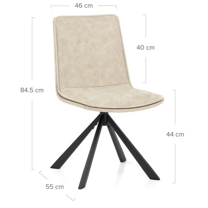 Genesis Dining Chair Cream Dimensions