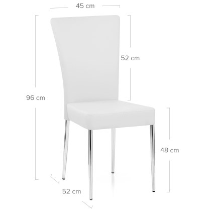 Picasso Dining Chair White Dimensions