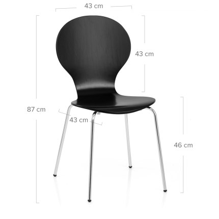 Candy Chair Black Dimensions