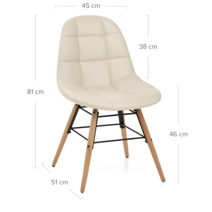 Tate Chair Cream Dimensions