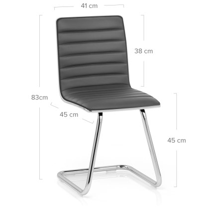Vesta Dining Chair Grey Dimensions