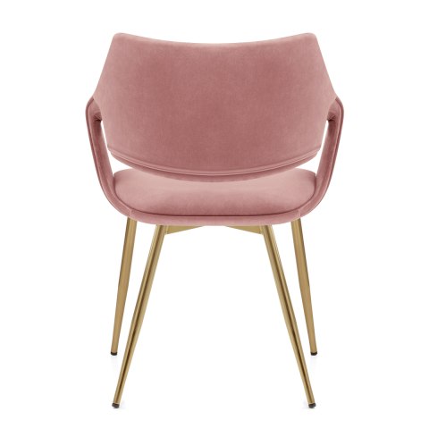 Fairfield Gold Chair Pink Velvet