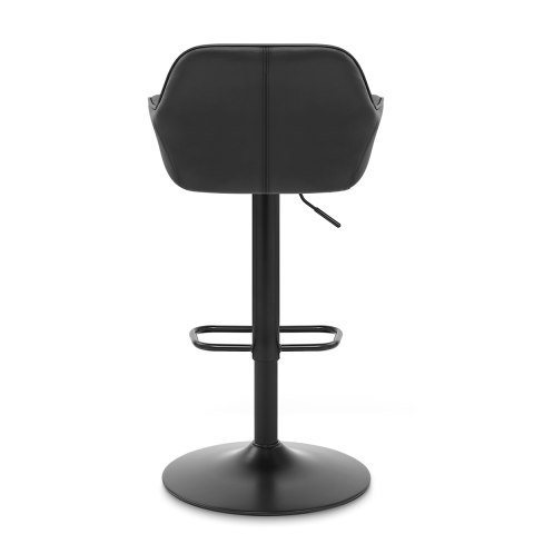 Sol Real Leather Bar Stool Black