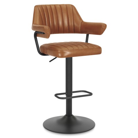 Scout Real Leather Stool Brown
