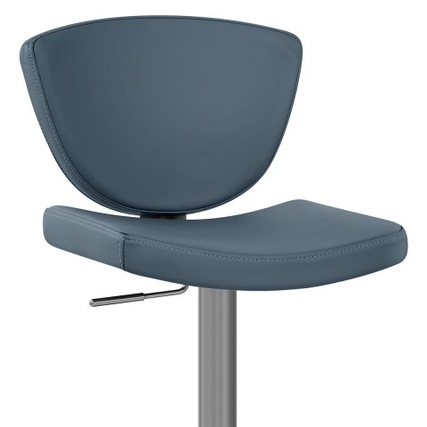Pearl Real Leather Stool Blue