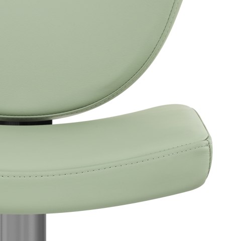 Pearl Real Leather Stool Green