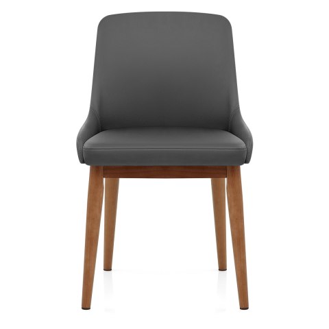 Jersey Chair Walnut & Grey Faux Leather