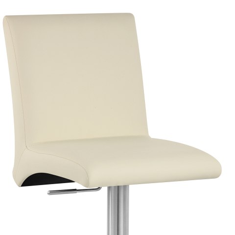 Deluxe Brushed High Back Stool Cream