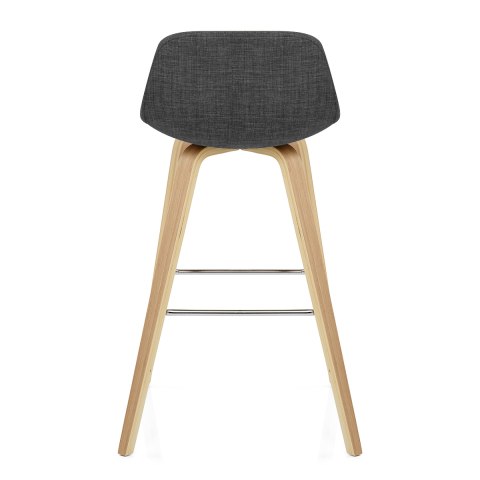 Reef Wooden Stool Charcoal Fabric