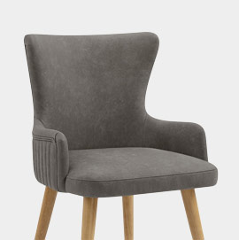 Diablo Oak Dining Chair Grey