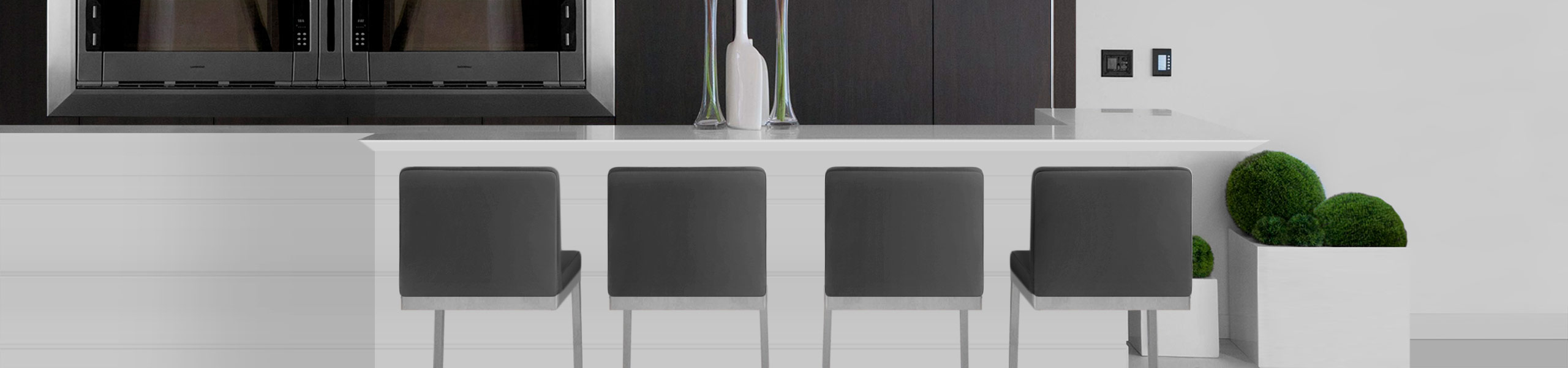 Ace Brushed Steel Stool Grey Video Banner