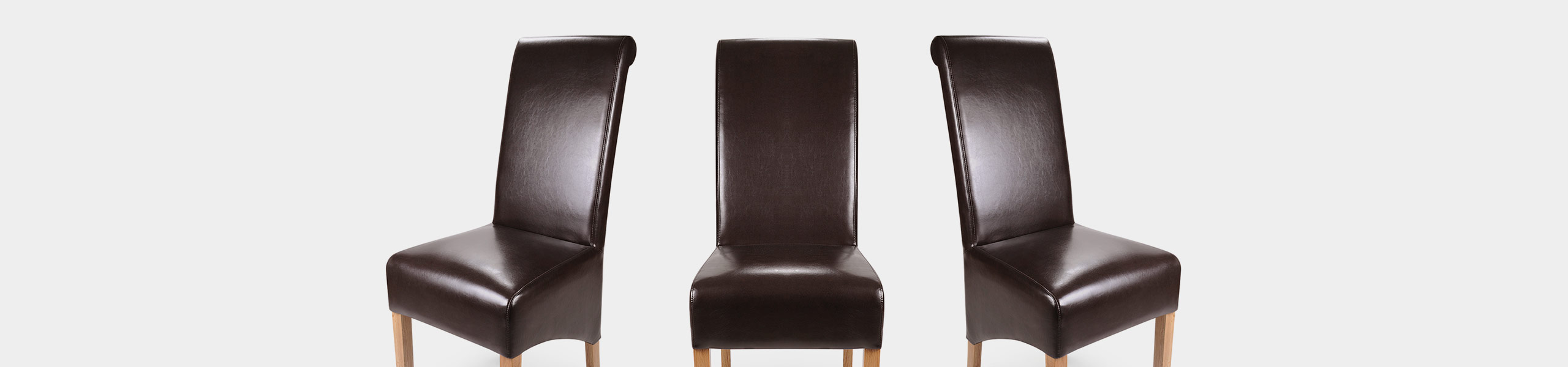 Krista Dining Chair Brown Leather Video Banner