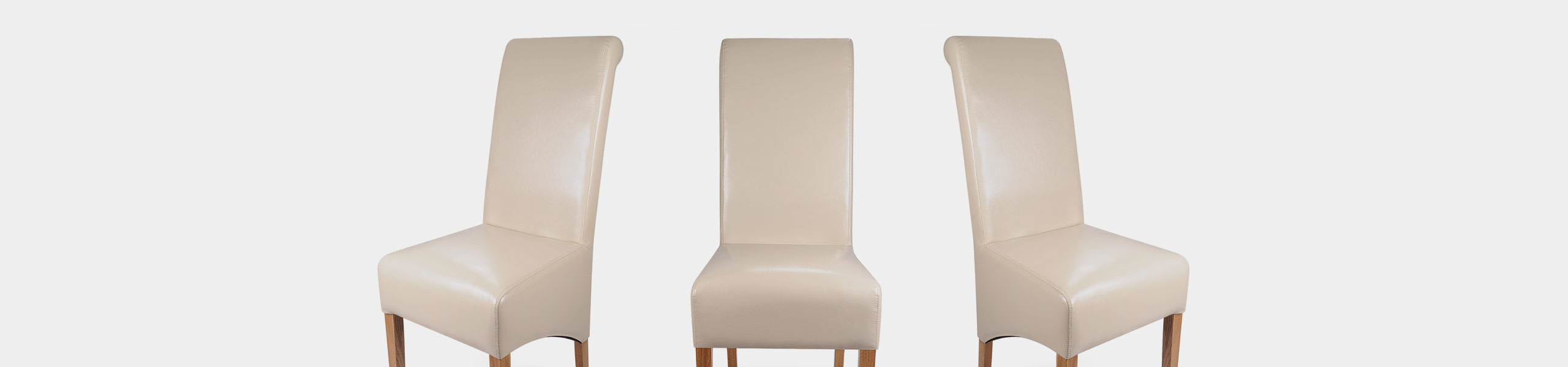 Krista Dining Chair Cream Leather Video Banner