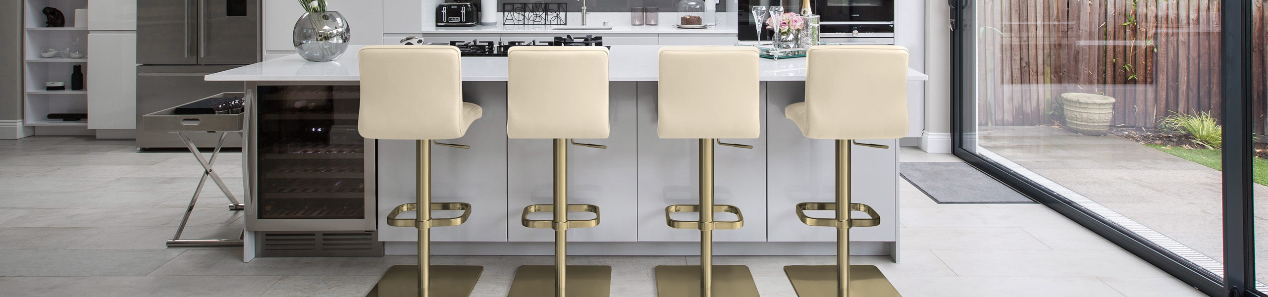 Lush Real Leather Gold Stool Cream Video Banner
