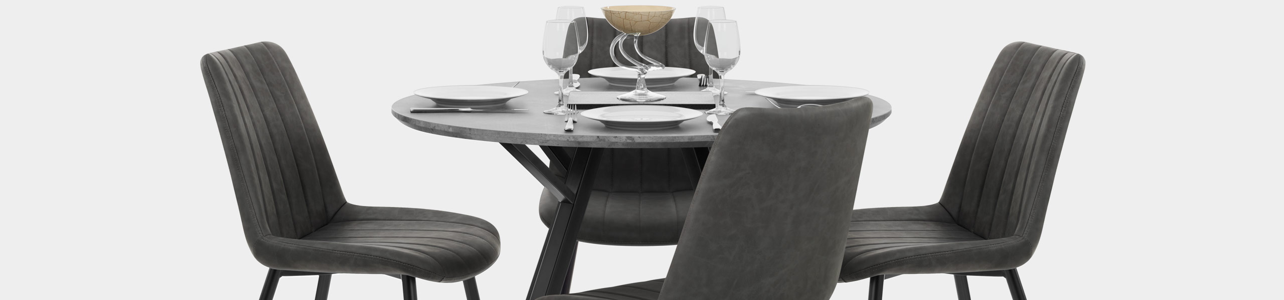 Sussex Dining Set Concrete & Charcoal Video Banner