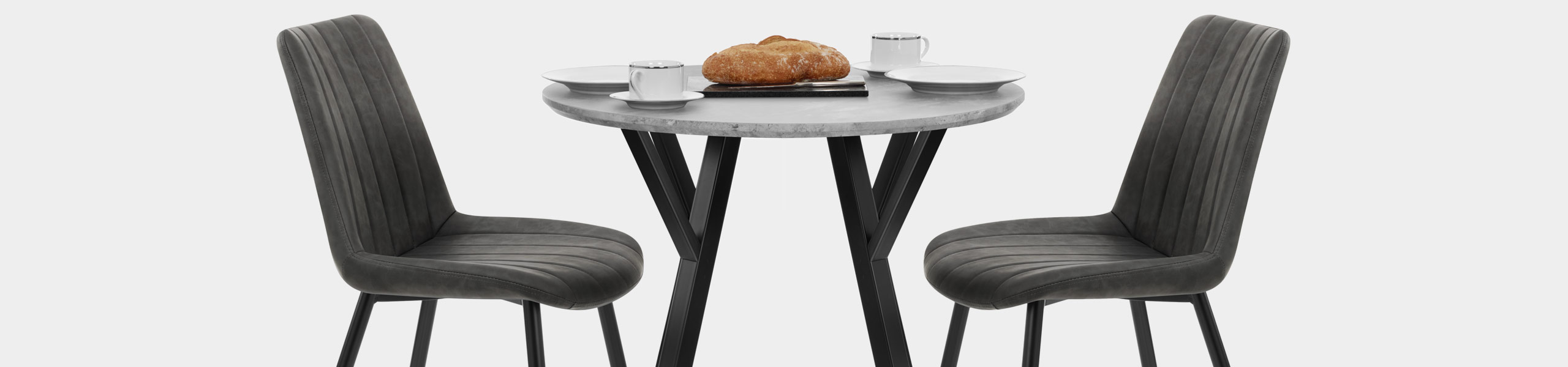 Wessex Dining Set Concrete & Charcoal Video Banner