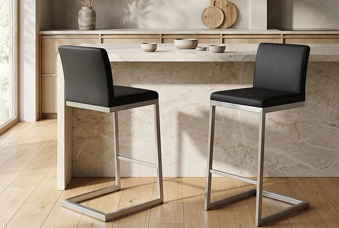 strong fixed frame bar stools