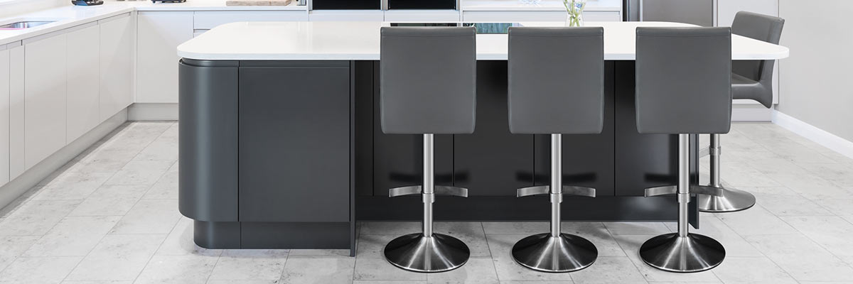 Brushed Steel Bar Stools