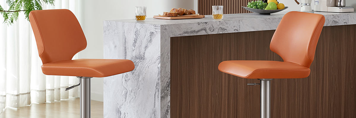 Orange Bar Stools