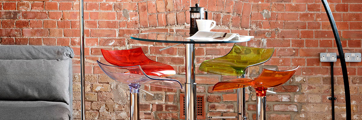 Clear Glass Bar Tables