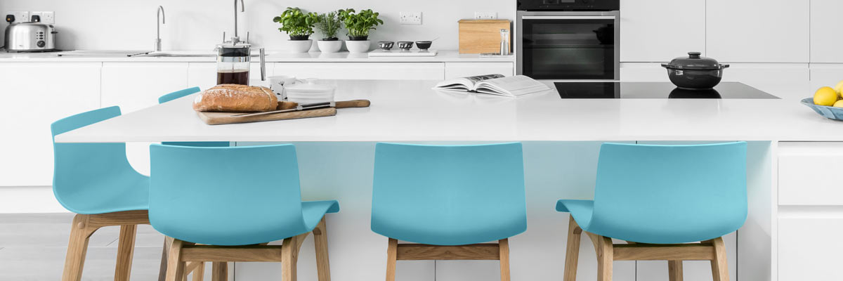 Blue Kitchen Stools