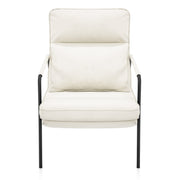 Moda Accent Chair Ivory Real Leather