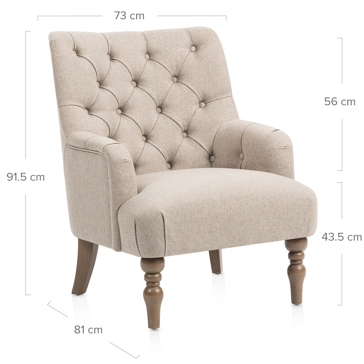 Balmoral Armchair Tweed Fabric