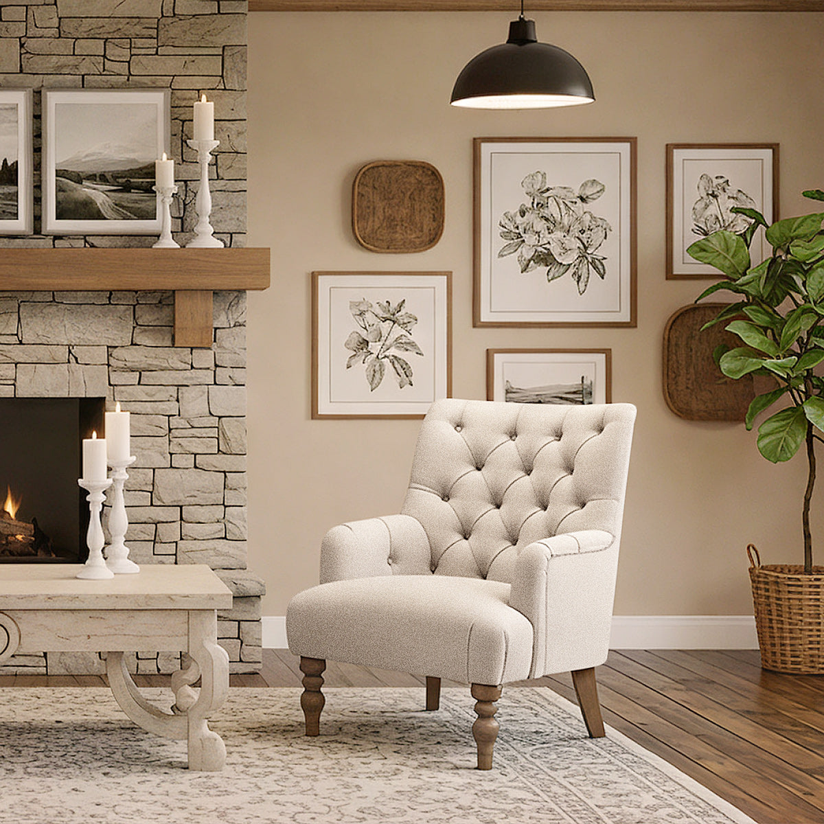 Balmoral Armchair Tweed Fabric