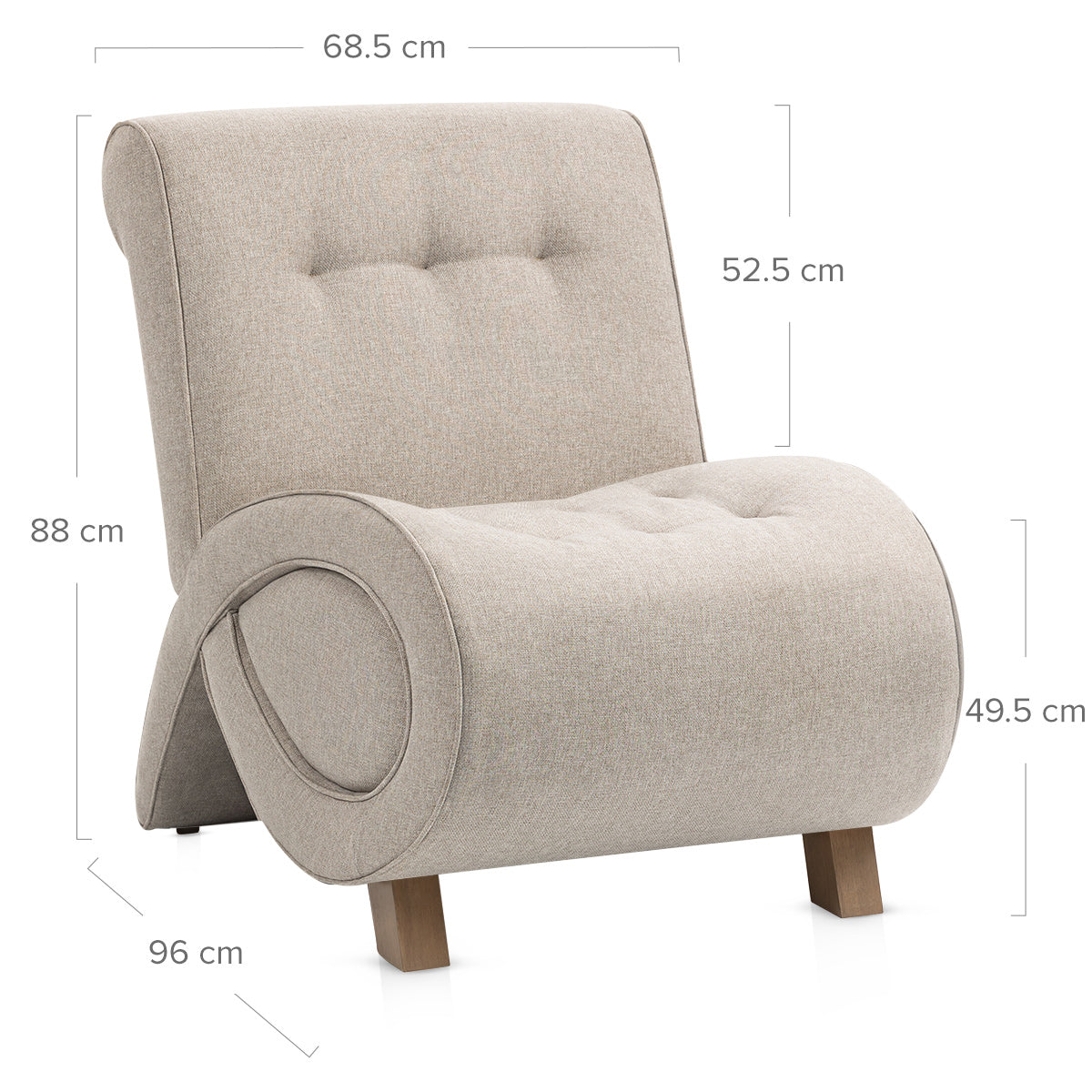 Calais Accent Chair Tweed Fabric
