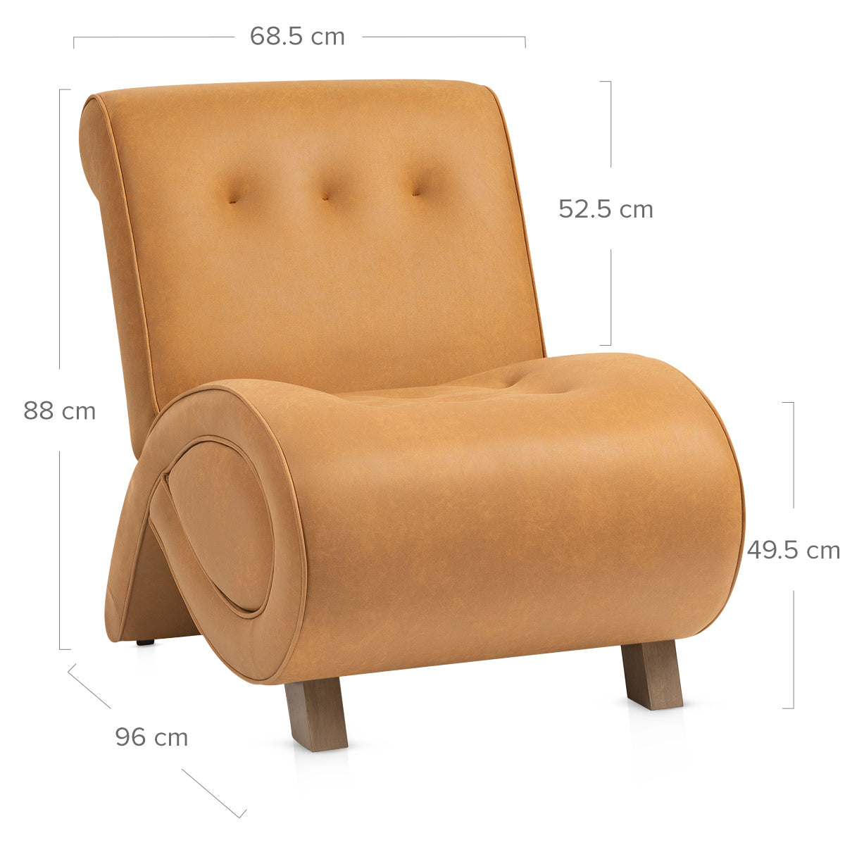 Calais Accent Chair Burnt Orange