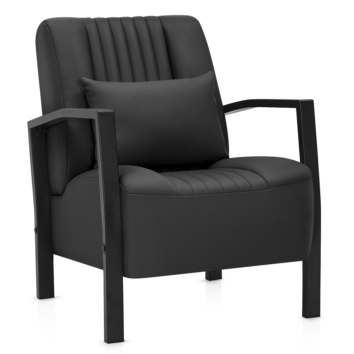 Byron Accent Chair Black Eco Leather